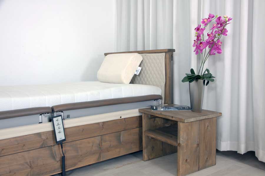 Stoere steigerhouten 1 persoons hooglaag bedden model de Luxe